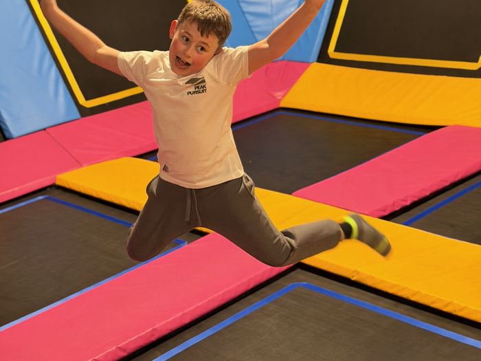 Trampoline area at Boomerang Bounce House