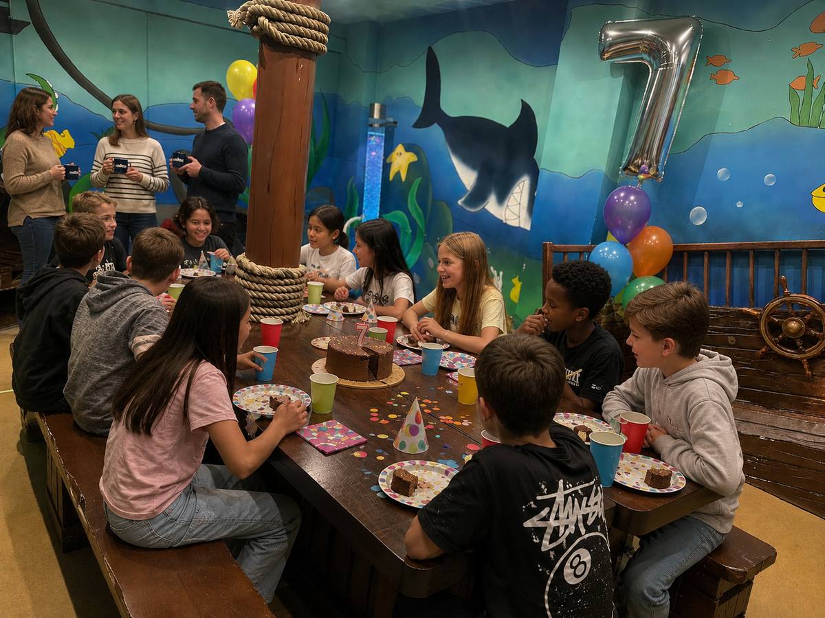 Under-the-sea party table at Boomerang